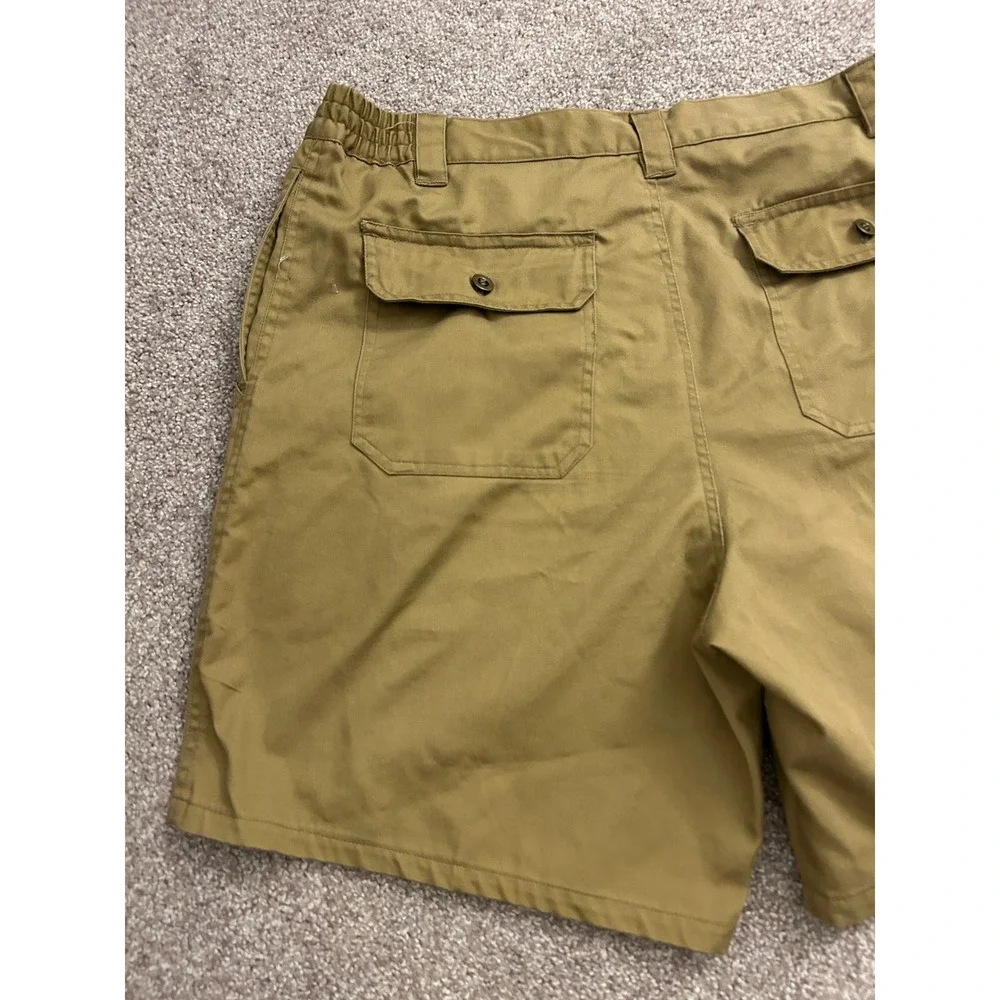 VTG Haband Cargo Shorts Mens 36 Khaki Tan Excellent Elastic Waist Utility Pocket